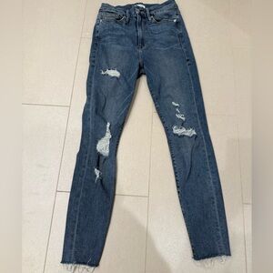 Good American distressed skinny jeans size 27